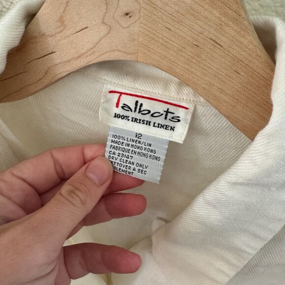 Vintage Talbots Irish Linen Cropped Jacket - Picture 4 of 4